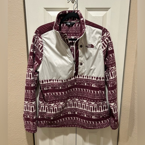 The North Face Quarter Zip Fleece Nordic Snap , size Large - Picture 3 of 7